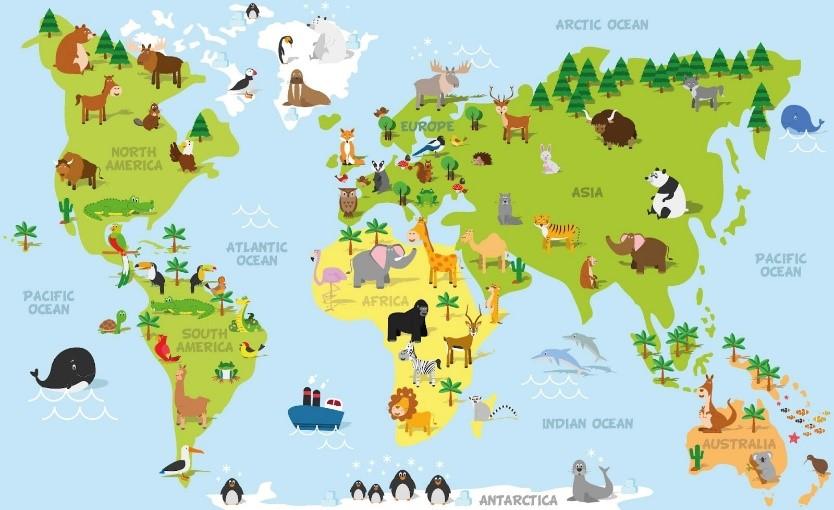 Illustrative world map