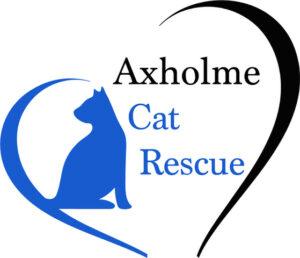 Axholme Cat Rescue's logo of a cat silhouette in a heart.