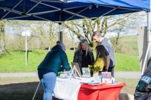 Kate from Naturewatch Foundation speaking to the public at our Operation Recall event in Cheshire.