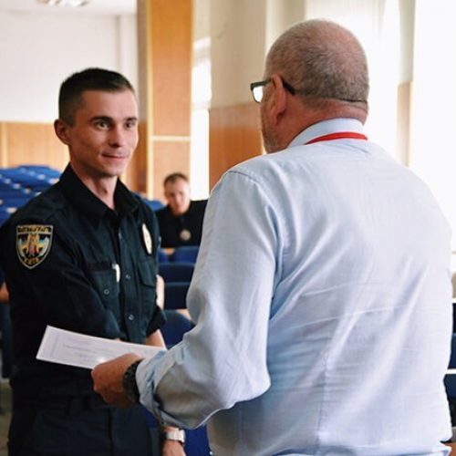 Dog handling training with Brian Faulkner in Ukraine